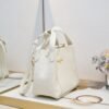 Dior Small Signature Bucket Bag White