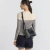 Small Signature Bucket Bag Blue Dior Oblique Jacquard