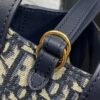 Small Signature Bucket Bag Blue Dior Oblique Jacquard