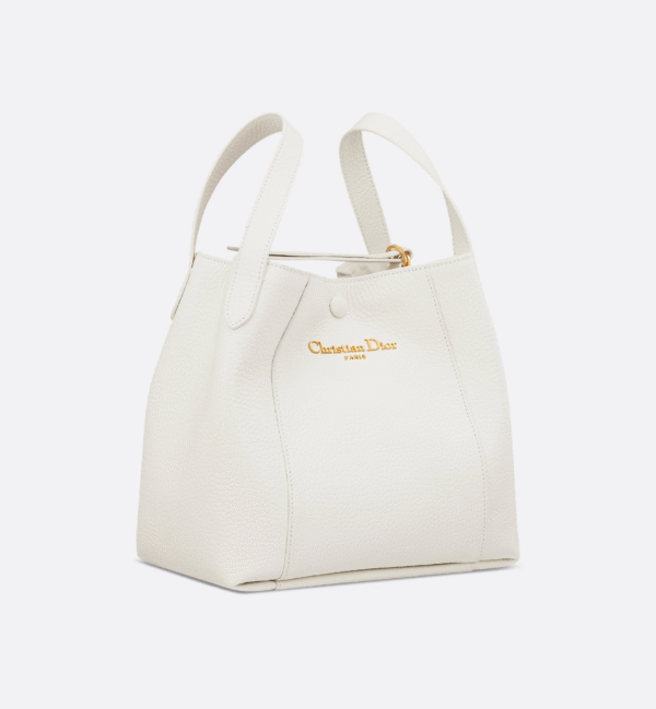 Dior Medium Signature Bucket Bag White