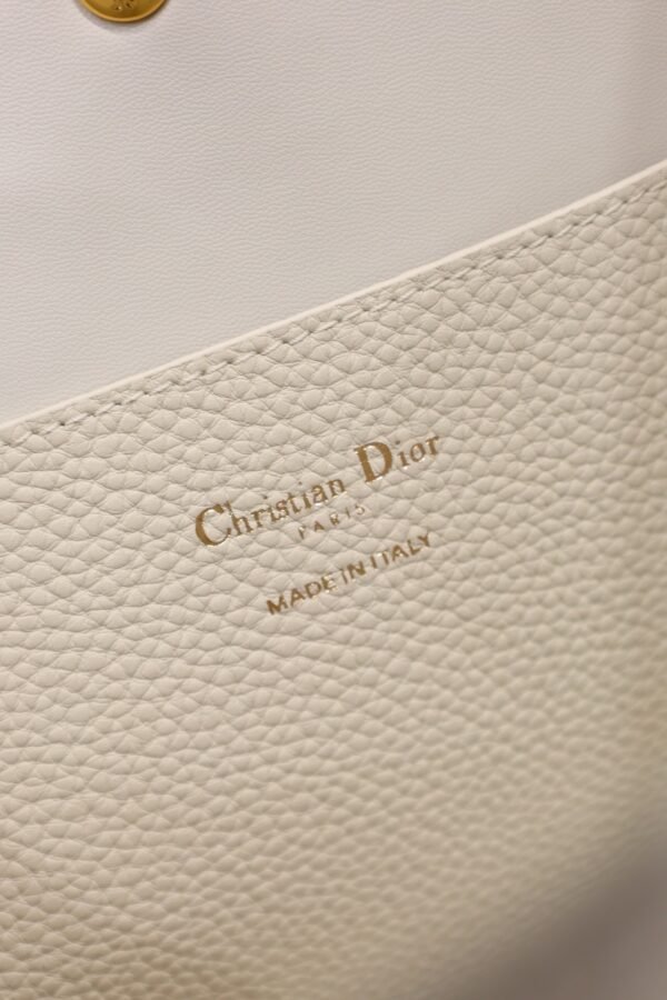 Dior Medium Signature Bucket Bag White