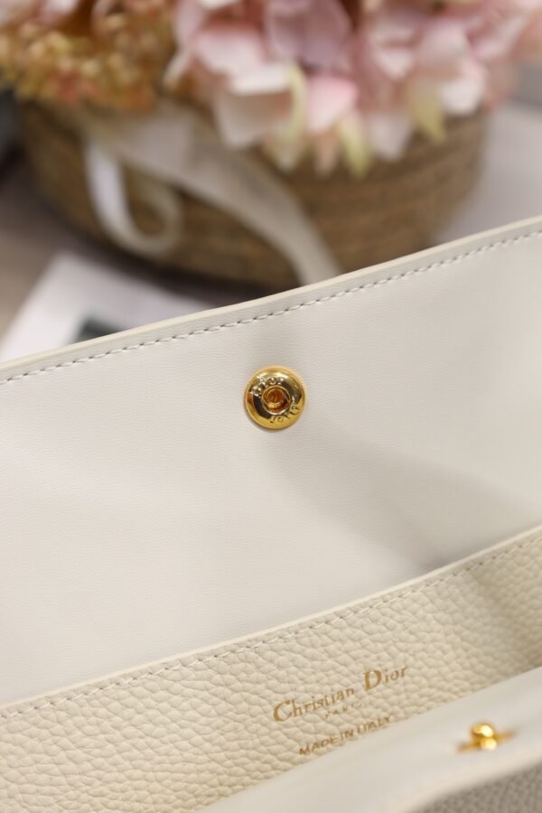 Dior Medium Signature Bucket Bag White