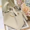 Dior Medium Signature Bucket Bag White