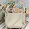 Dior Medium Signature Bucket Bag White