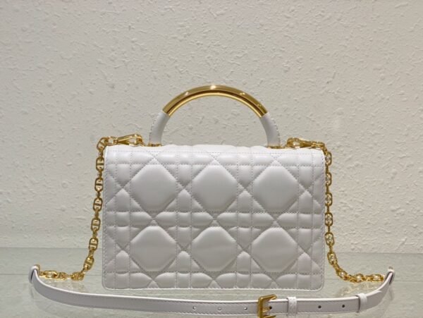 Medium Dior Ange Bag White Calfskin