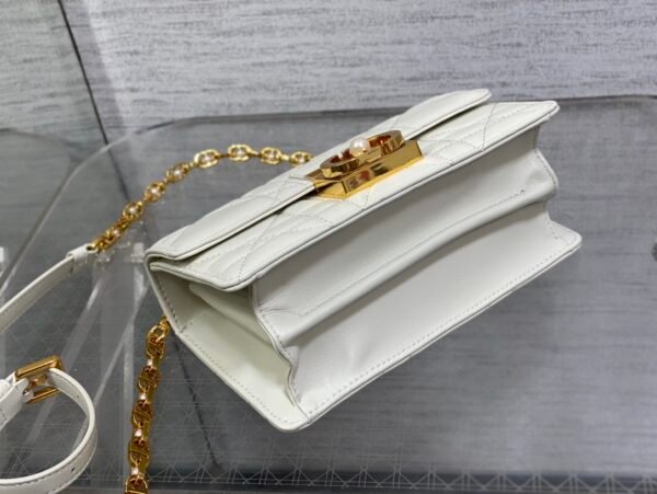Mini Dior Ange Bag White Calfskin