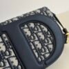 Mini Dior CD Signature Messenger Oblique Motif Canvas Blue