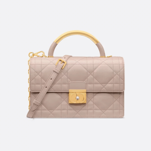 Medium Dior Ange Bag Beige Calfskin