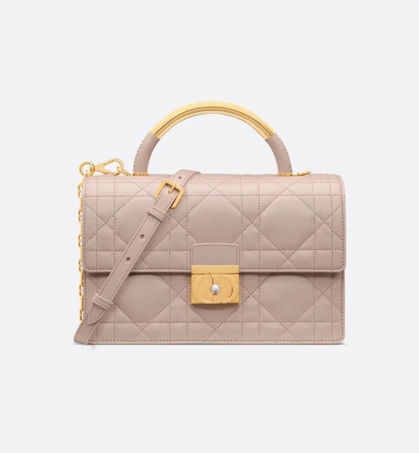 Medium Dior Ange Bag Beige Calfskin