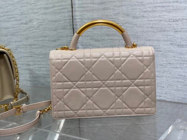 Medium Dior Ange Bag Beige Calfskin