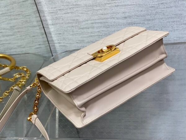 Medium Dior Ange Bag Beige Calfskin