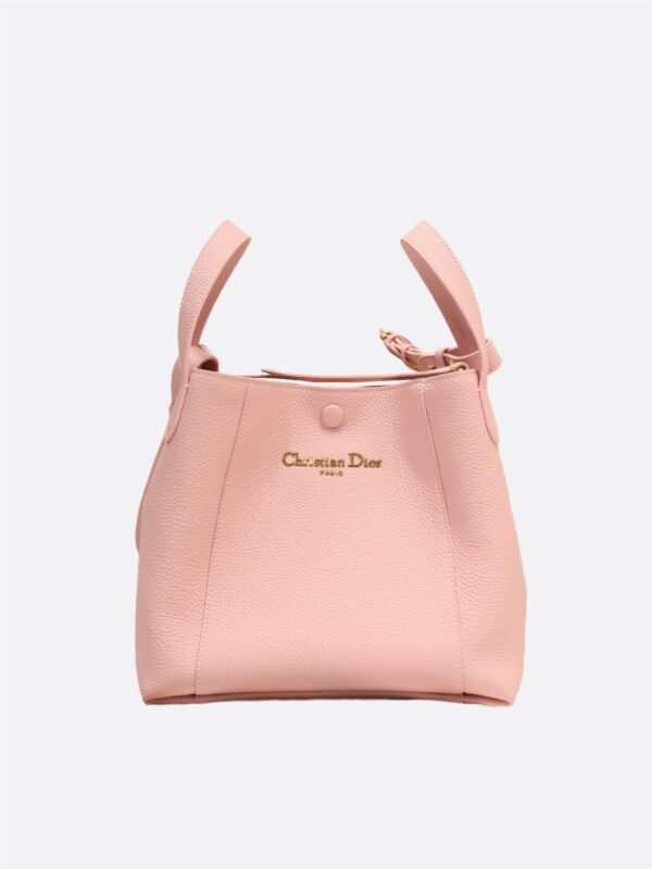 Dior Medium Signature Bucket Bag Pink Grained Calfskin