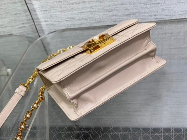 Mini Dior Ange Bag Beige Calfskin