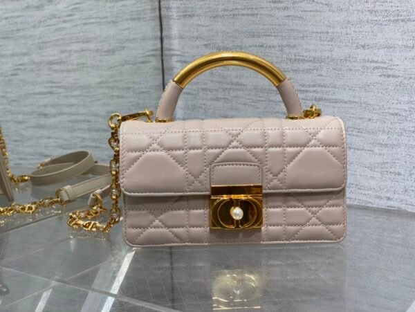 Mini Dior Ange Bag Beige Calfskin