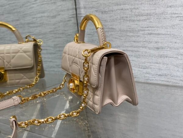 Mini Dior Ange Bag Beige Calfskin
