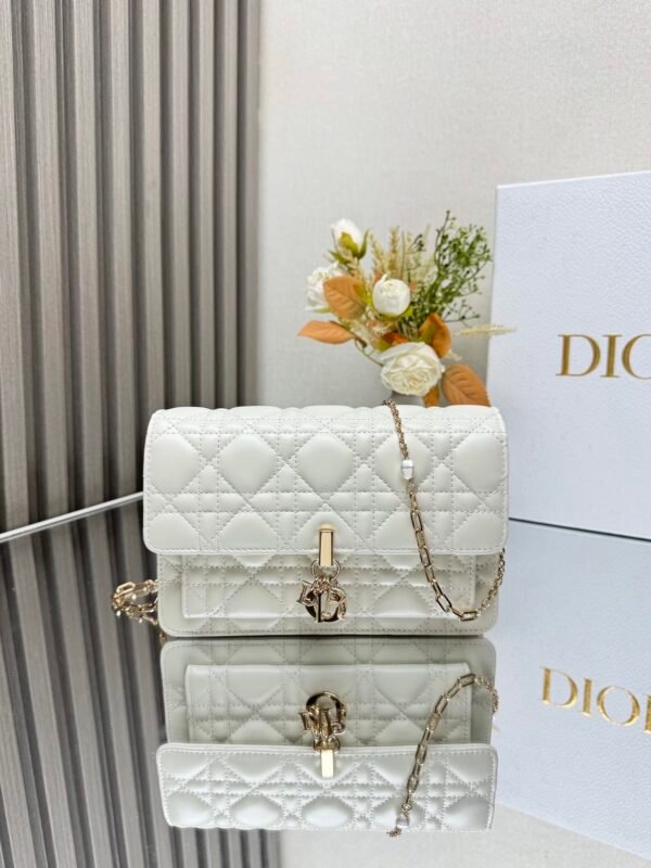 My Dior Daily Pouch with Chain White
