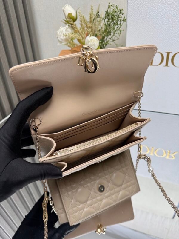 My Dior Daily Pouch with Chain Apricot color