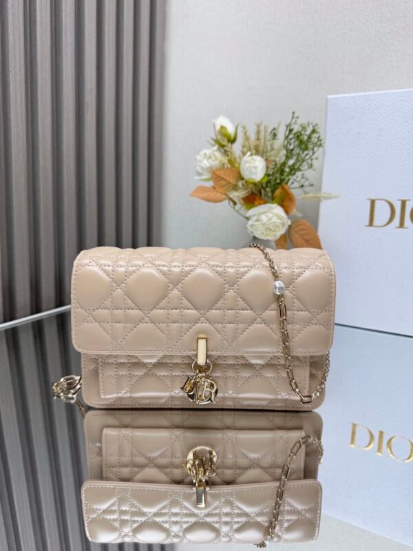 My Dior Daily Pouch with Chain Apricot color