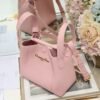 Dior Small Signature Bucket Bag Pink Grained Calfskin