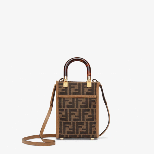 Sunshine Mini FF-Jacquard Cross-Body Bag