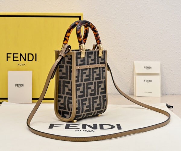 Sunshine Mini FF-Jacquard Cross-Body Bag