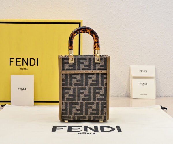 Sunshine Mini FF-Jacquard Cross-Body Bag