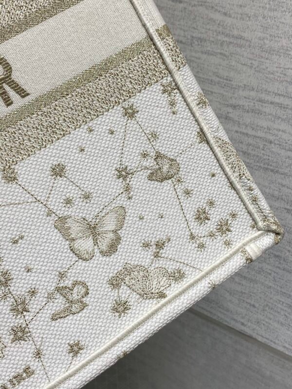 Large Dior Book Tote Golden Butterfly