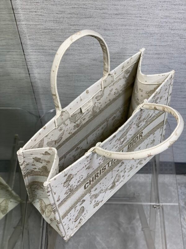 Large Dior Book Tote Golden Butterfly