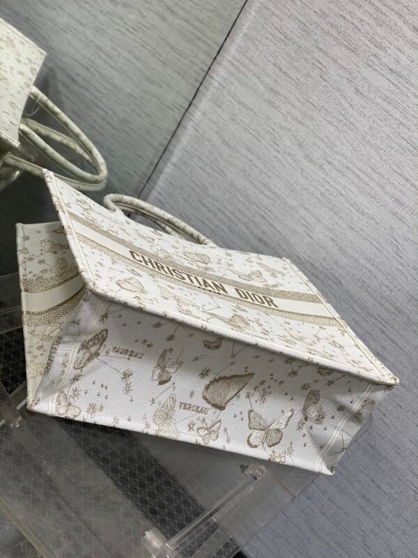 Large Dior Book Tote Golden Butterfly
