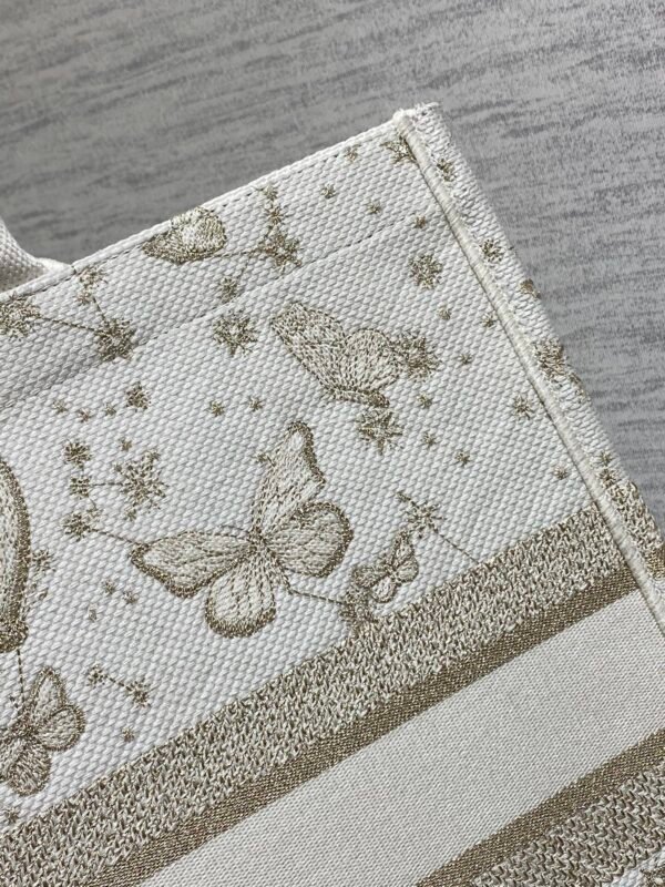 Large Dior Book Tote Golden Butterfly