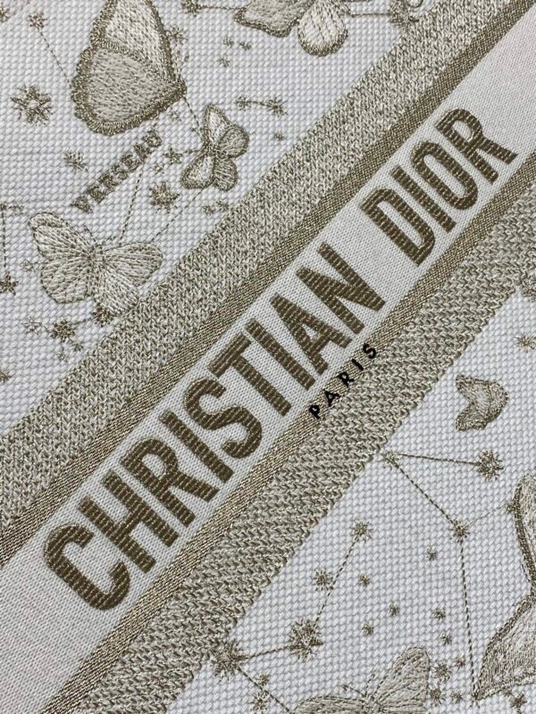 Large Dior Book Tote Golden Butterfly