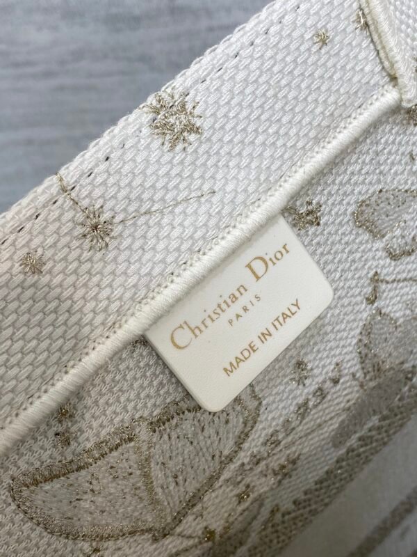 Large Dior Book Tote Golden Butterfly