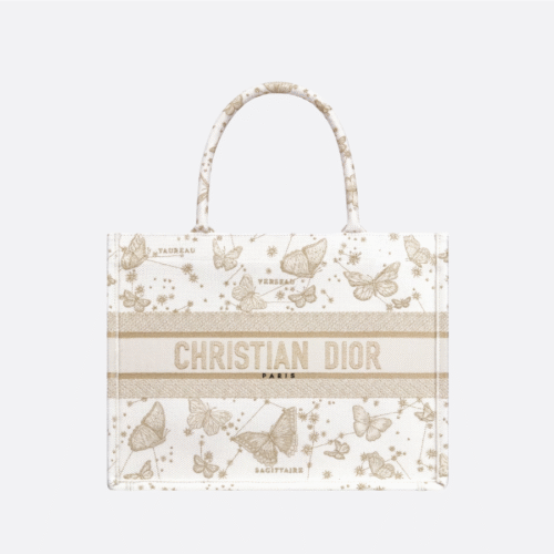 Medium Dior Book Tote Golden Butterfly