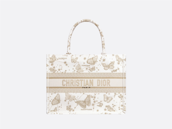 Medium Dior Book Tote Golden Butterfly