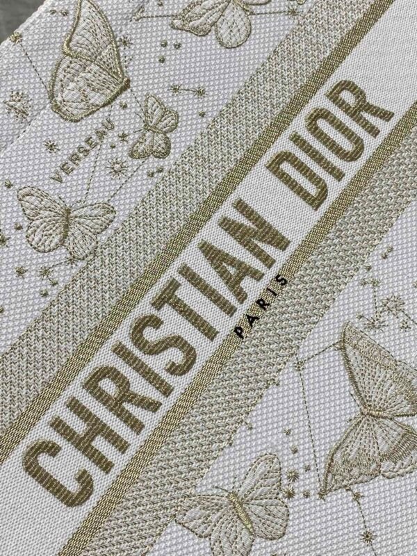 Medium Dior Book Tote Golden Butterfly