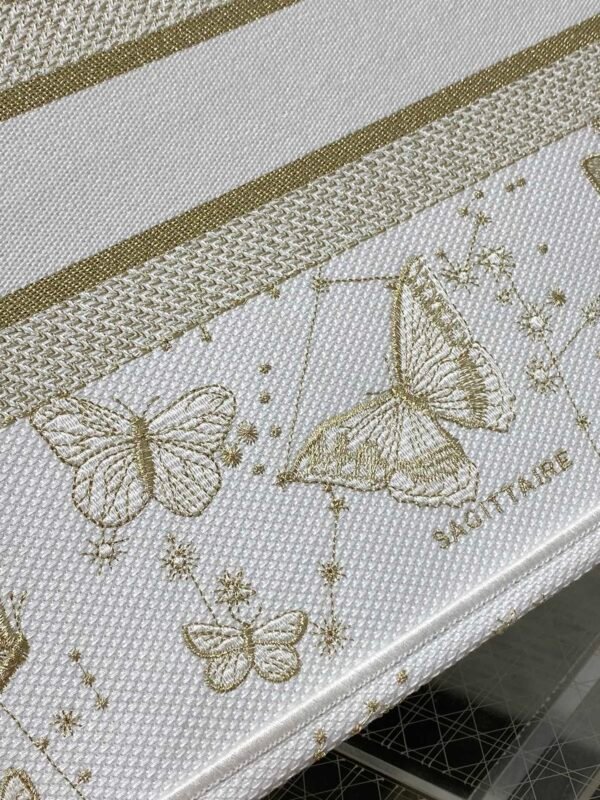 Medium Dior Book Tote Golden Butterfly