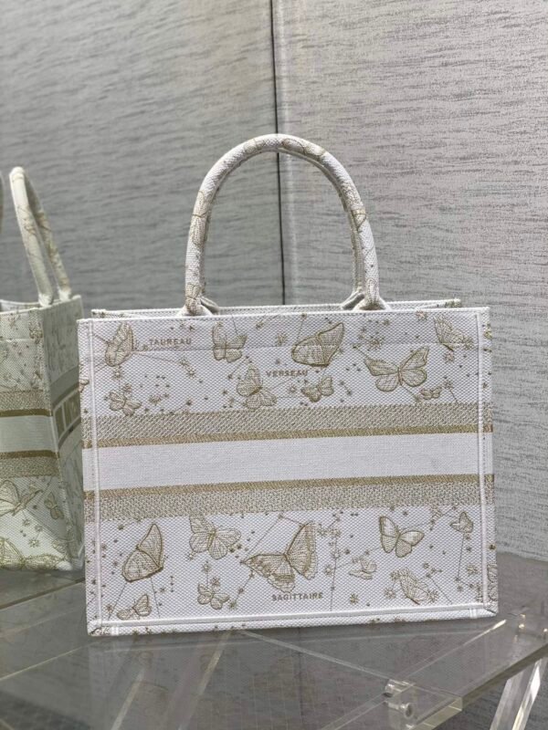 Medium Dior Book Tote Golden Butterfly