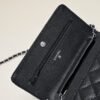 Chanel Chanel Classic Quilted WOC Wallet Crossbody Bag Black in Leather Grained cowhide