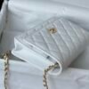Chanel Chanel Classic Quilted WOC Wallet Crossbody Bag White in Leather Grained cowhide