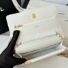 Chanel Chanel Classic Quilted WOC Wallet Crossbody Bag White in Leather Grained cowhide