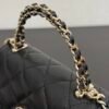Chanel Chain Mini Bag Grained Shiny Calfskin & Gold Metal Black