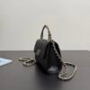 Chanel Chain Mini Bag Grained Shiny Calfskin & Gold Metal Black