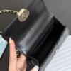 Chanel Chain Mini Bag Grained Shiny Calfskin & Gold Metal Black