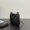 Clutch With Chain Mesh Shiny Lambskin & Gold-Tone Metal Black