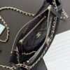 Clutch With Chain Mesh Shiny Lambskin & Gold-Tone Metal Black