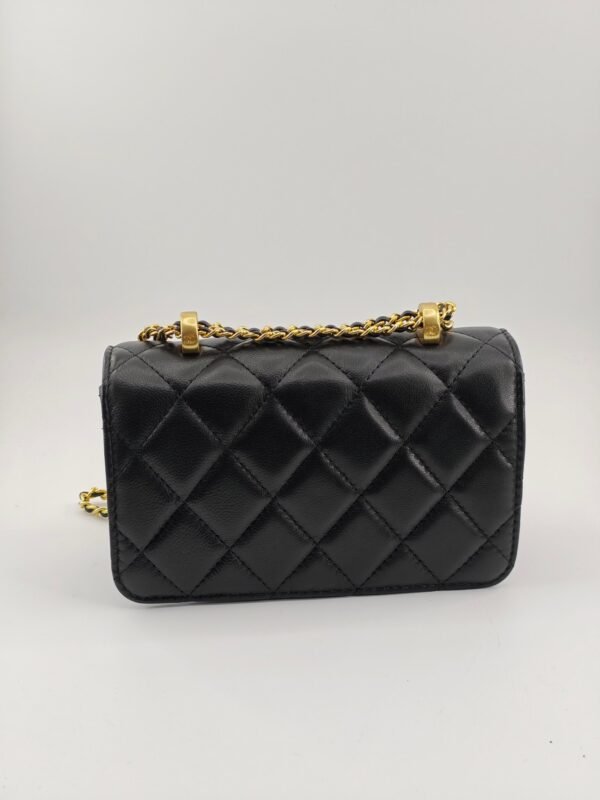 Chanel Calfskin 19cm Flap Bag Black