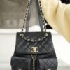 𝗖𝗛𝗔𝗡𝗘𝗟 23P New Duma Backpack Grained Cowhide Medium Black