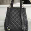 𝗖𝗛𝗔𝗡𝗘𝗟 23P New Duma Backpack Grained Cowhide Medium Black