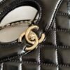 Chanel 31 Mini Shiny Calfskin Shopping Bag Black