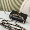 Chanle Mini Flap Bag Grained Calfskin & Gold-Tone Meta